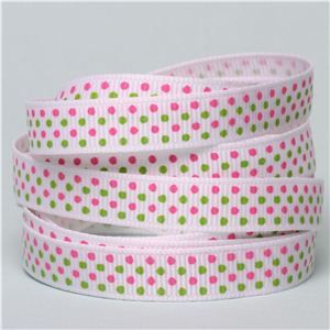 Baby Ribbon - Multi Dots Pink